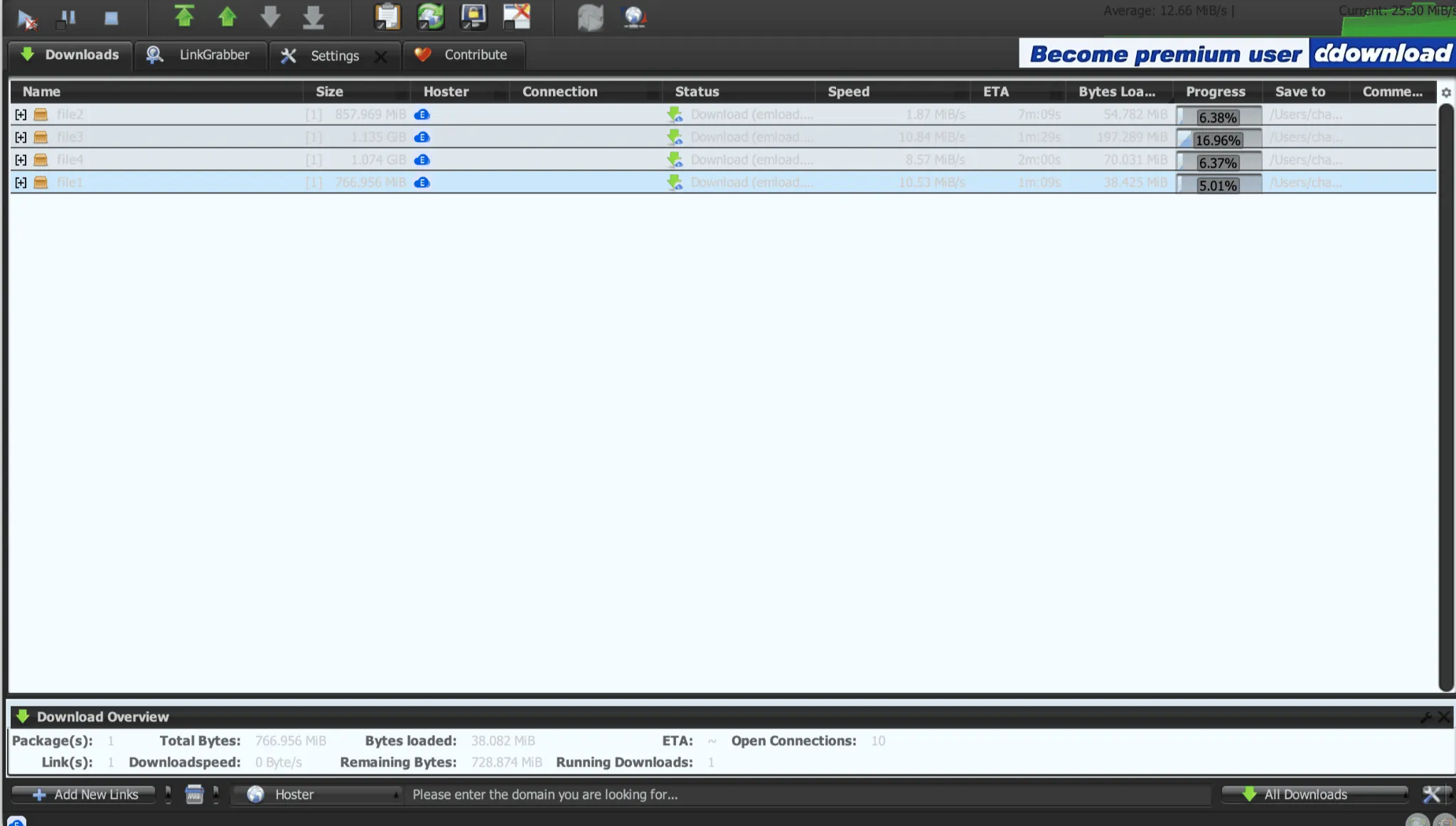 Emload Premium JDownloader downloads